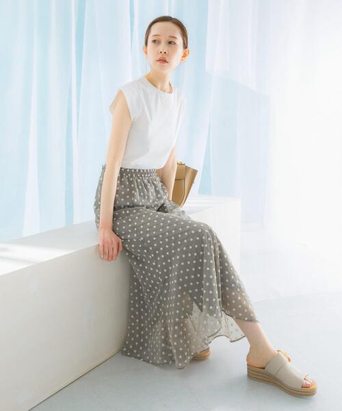 URBAN RESEARCH ROSSO WOMEN（アーバンリサーチ　ロッソ）の「クールタッチスーピマコットンフレンチTシャツ（Tシャツ/カットソー・レディース・オフホワイト/ピンク/ミント/ネイビー・FREE）」の16枚目の写真