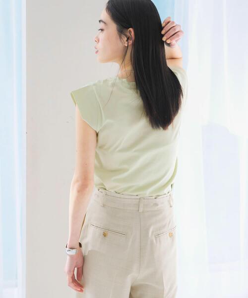 URBAN RESEARCH ROSSO WOMEN(アーバンリサーチ ロッソ)の「クールタッチスーピマコットンフレンチTシャツ(Tシャツ/カットソー・レディース・オフホワイト/ピンク/ミント/ネイビー・FREE)」の18枚目の写真