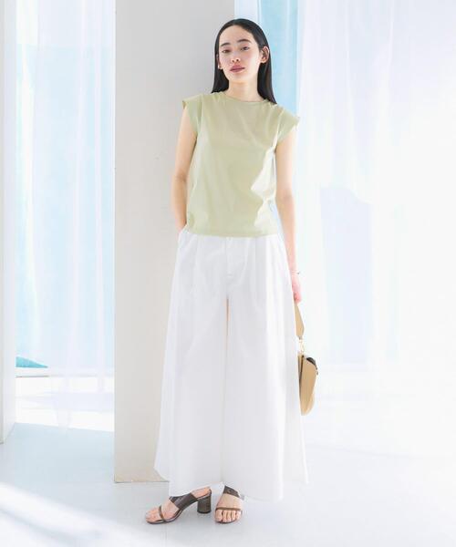 URBAN RESEARCH ROSSO WOMEN(アーバンリサーチ ロッソ)の「クールタッチスーピマコットンフレンチTシャツ(Tシャツ/カットソー・レディース・オフホワイト/ピンク/ミント/ネイビー・FREE)」の20枚目の写真