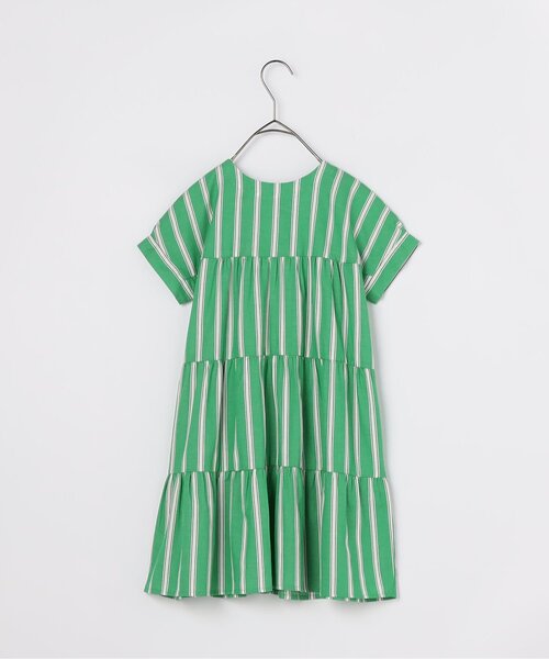 p.premier（ピードットプルミエ）の「【ジュニア対応】ストライプ前後２WAYティアードシャツワンピース（シャツワンピース・キッズ・ブラウン/グリーン/レッド/ミント/パープル/イエロー・80/90/100/110/120/130/140）」の14枚目の写真