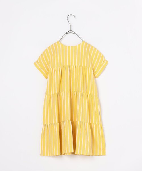 p.premier（ピードットプルミエ）の「【ジュニア対応】ストライプ前後２WAYティアードシャツワンピース（シャツワンピース・キッズ・ブラウン/グリーン/レッド/ミント/パープル/イエロー・80/90/100/110/120/130/140）」の10枚目の写真