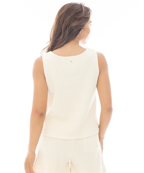 BILLABONG(ビラボン)の「BILLABONG レディース 【CHILLWEAR】 WAFFLE TANK TOP タンクトップ 【2025年春夏モデル】/ビラボンセットアップ対応ワッフルタンクトップ(タンクトップ・レディース・ブラック系その他/アイボリー/ピンク系その他・MEDIUM)」の4枚目の写真