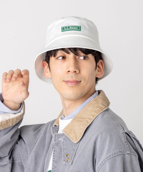 L.L.Bean(エルエルビーン)の「ウォーターレペレント・コットン・ツイル・バケット・ハット(ハット・メンズ・ネイビー/ベージュ/オフホワイト/ブラック・LARGE)」の19枚目の写真