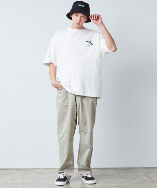 L.L.Bean(エルエルビーン)の「ウォーターレペレント・コットン・ツイル・バケット・ハット(ハット・メンズ・ネイビー/ベージュ/オフホワイト/ブラック・LARGE)」の21枚目の写真