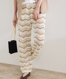 Coohem（コーヘン）の「【COOHEM（コーヘン）】ZIGZAG SUKASHI KNIT PANTS【WEB・一部店舗限定】【一部別注カラー】/洗える（その他パンツ）」