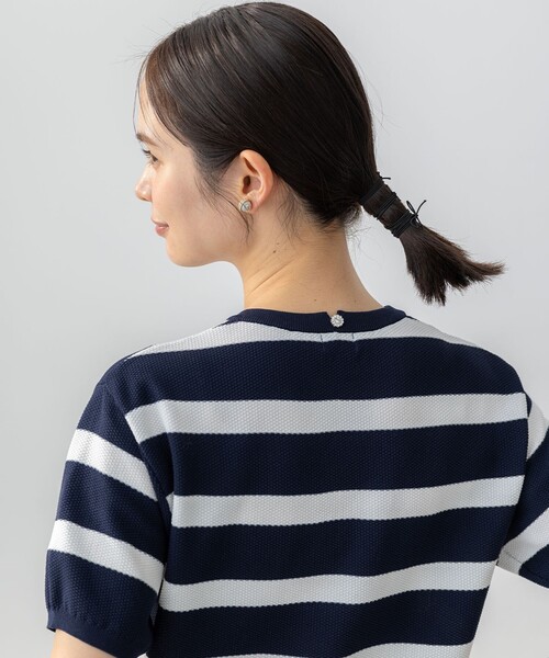 組曲(クミキョク)の「カノコニットTシャツ(ニット/セーター・レディース・ネイビー系/アイボリー系/ネイビー系1・2/3)」の9枚目の写真