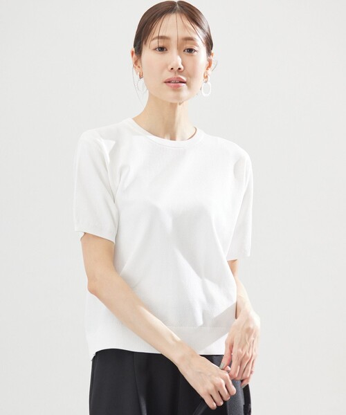 組曲(クミキョク)の「カノコニットTシャツ(ニット/セーター・レディース・ネイビー系/アイボリー系/ネイビー系1・2/3)」の20枚目の写真