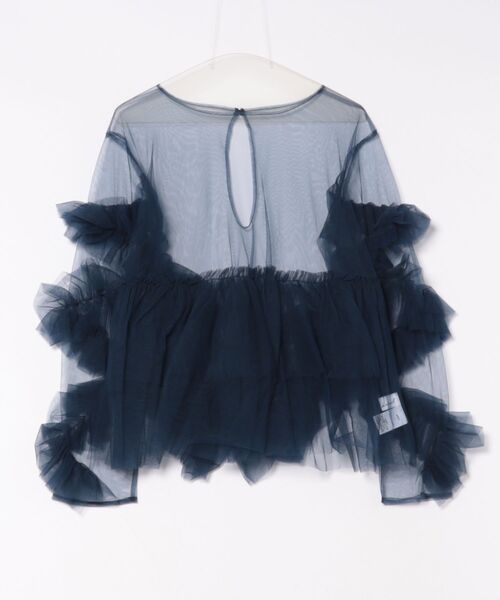 My shawty（ﾏｲｼｬｳﾃｨｰ）の「frill tule top（ドレス・レディース・ネイビー/ブラック/アイボリー/グリーン/ベージュ/ピンク・FREE）」の20枚目の写真