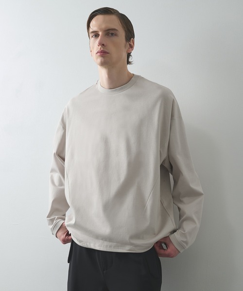 STUDIOUS(ステュディオス)の「DRAWCORD SWEAT SHIRTS(Tシャツ/カットソー・メンズ・ブラック/ライトグレー/ダークグレー・1/2)」の2枚目の写真