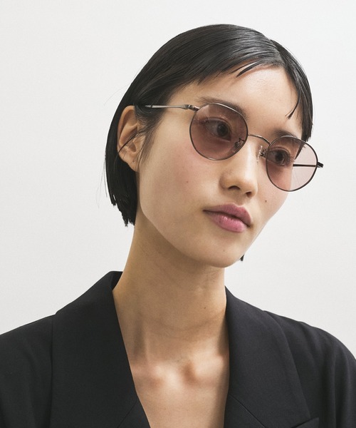 ADAM ET ROPE'（アダムエロペ）の「ボストンメタルフレームUVカットグラス（サングラス・レディース・シルバー/その他1・FREE）」の3枚目の写真