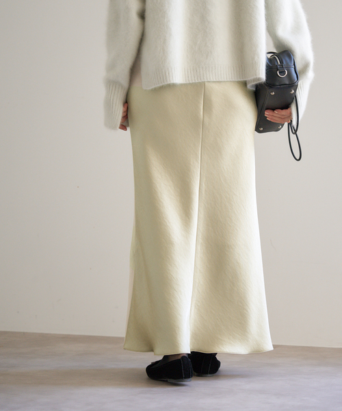 IENA（イエナ）の「《追加13》ダブルサテンスカート（スカート・レディース・ホワイト系その他/ブラウン/ネイビー/ゴールド・34/36/38/40）」の22枚目の写真