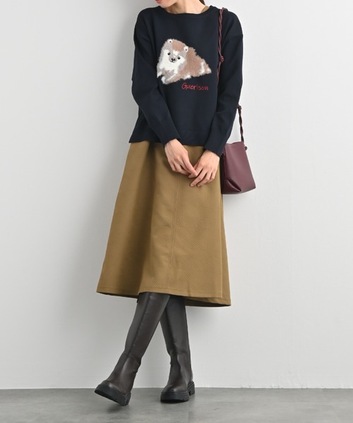aunt lily(アントリリー)の「アニマルシリーズジャガードプルオーバー(Tシャツ/カットソー・レディース・ネイビー/ピンク・L/M/LL)」の4枚目の写真