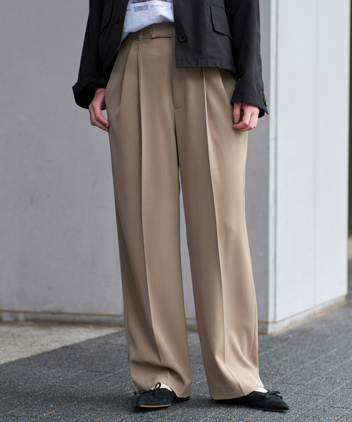 IENA（イエナ）の「《追加4》サスペンダーツイルパンツ（スラックス・レディース・ブラック/チャコールグレー/カーキ・34/40/36/38）」の3枚目の写真