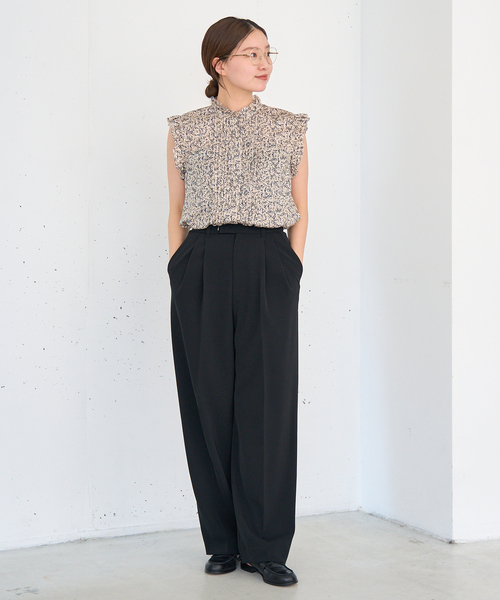 IENA（イエナ）の「《追加4》サスペンダーツイルパンツ（スラックス・レディース・ブラック/チャコールグレー/カーキ・34/40/36/38）」の7枚目の写真