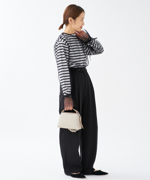 IENA（イエナ）の「《追加4》サスペンダーツイルパンツ（スラックス・レディース・ブラック/チャコールグレー/カーキ・34/40/36/38）」の13枚目の写真