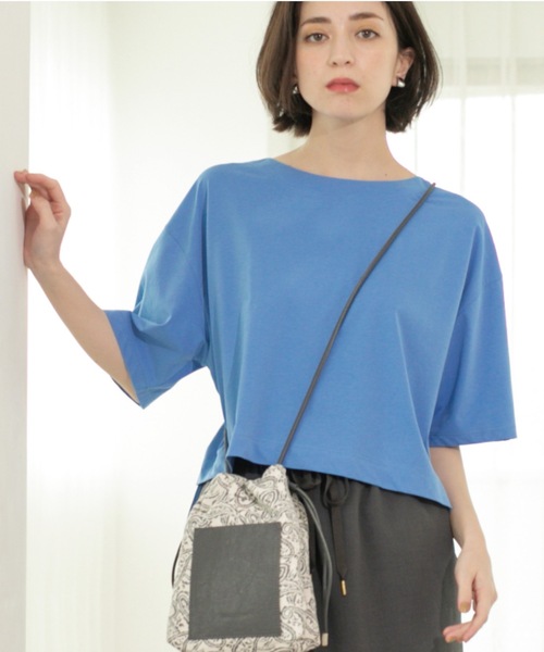 OPAQUE.CLIP(オペークドットクリップ)の「◆ボートネックショートTシャツ【洗濯機洗い可】(Tシャツ/カットソー・レディース・ホワイト/ブラック/チャコールグレー/ブルー・38/40/42)」の22枚目の写真