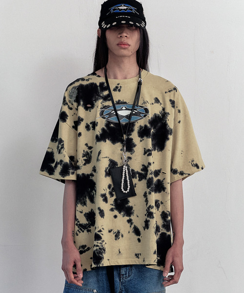 LIBERE リベーレ / LOGO TYE-DYE T-SHIRT グラフィックロゴプリントタイダイ染めTシャツ / 251201-251202