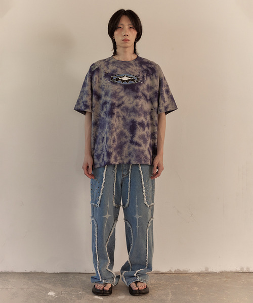 LIBERE リベーレ / LOGO TYE-DYE T-SHIRT グラフィックロゴプリントタイダイ染めTシャツ / 251201-251202