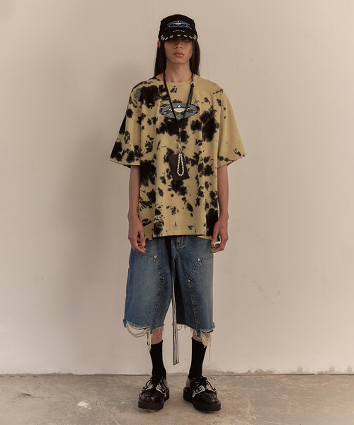 LIBERE リベーレ / LOGO TYE-DYE T-SHIRT グラフィックロゴプリントタイダイ染めTシャツ / 251201-251202