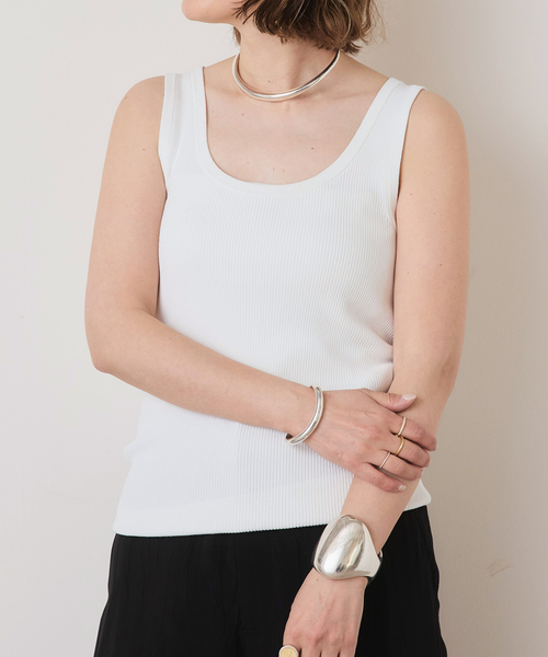 Deuxieme Classe（ドゥーズィエムクラス）の「*Eloise タンクトップ（タンクトップ・レディース・ホワイト/ブラック・FREE）」の8枚目の写真