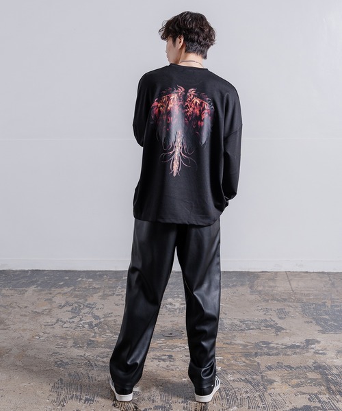 NULL(ヌル)の「プリント ポンチ ドルマン長袖Tシャツ(Tシャツ/カットソー・メンズ・ブラック系/ブラック/ホワイト系/ホワイト・LARGE/MEDIUM/SMALL)」の8枚目の写真