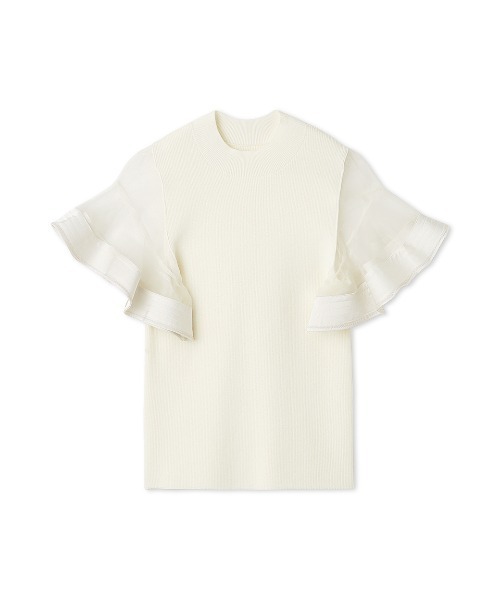 FRAY ID ラッフルブレードフリルニット ホワイト FRAY I.D｜ラッフルブレードフリルニット | Rakuten Fashion