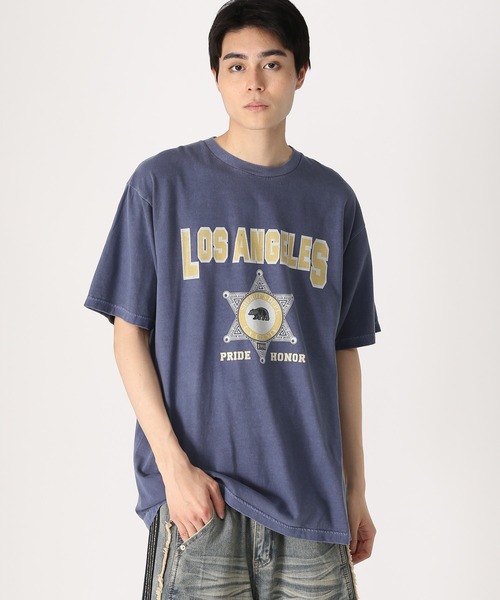 THE MILE(ザマイル)の「THE MILE/LA COUNTY TEE(Tシャツ/カットソー・メンズ・チャコール/ネイビー/ホワイト・MEDIUM/LARGE)」の3枚目の写真