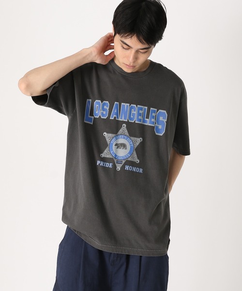 THE MILE(ザマイル)の「THE MILE/LA COUNTY TEE(Tシャツ/カットソー・メンズ・チャコール/ネイビー/ホワイト・MEDIUM/LARGE)」の8枚目の写真