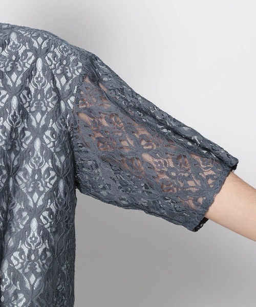 HARE(ハレ)の「ダマスクレースシャツSS(HARE)(シャツ/ブラウス・メンズ・グレー/ブラック/ブラウン/ブルー・FREE)」の11枚目の写真