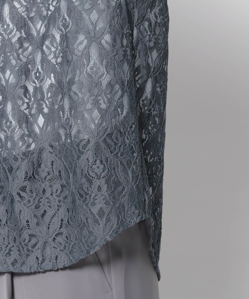 HARE(ハレ)の「ダマスクレースシャツSS(HARE)(シャツ/ブラウス・メンズ・グレー/ブラック/ブラウン/ブルー・FREE)」の10枚目の写真