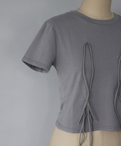 SANSeLF(サンセルフ)の「【SANSeLF】フロントリボントップス sanw25s075(その他トップス・レディース・グレー/ブラック/ホワイト・FREE)」の8枚目の写真