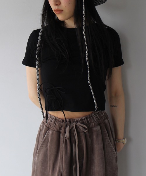 SANSeLF(サンセルフ)の「【SANSeLF】フロントリボントップス sanw25s075(その他トップス・レディース・グレー/ブラック/ホワイト・FREE)」の20枚目の写真