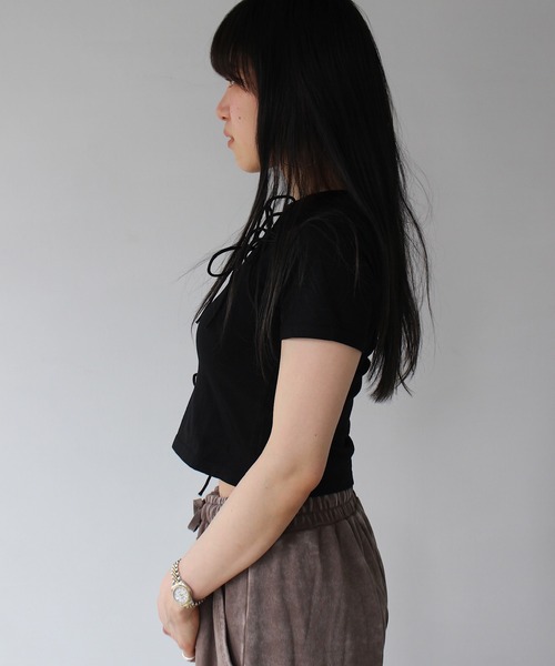 SANSeLF(サンセルフ)の「【SANSeLF】フロントリボントップス sanw25s075(その他トップス・レディース・グレー/ブラック/ホワイト・FREE)」の17枚目の写真