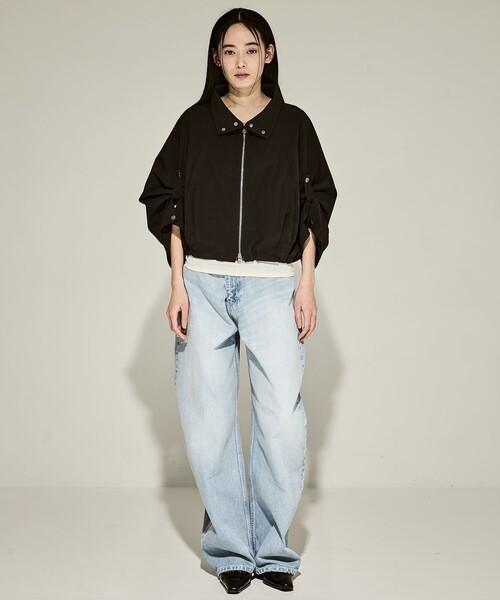 STUDIOUS(ステュディオス)の「【STUDIOUS/ステュディオス】Super Lightweight Rain Blouson/ライトウェイトレインブルゾン/撥水/超軽量(ブルゾン・レディース・ブラック/ベージュ・FREE)」の4枚目の写真