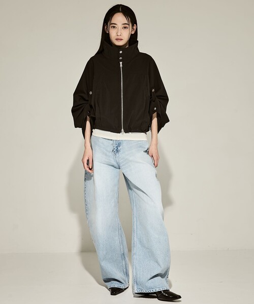 STUDIOUS(ステュディオス)の「【STUDIOUS/ステュディオス】Super Lightweight Rain Blouson/ライトウェイトレインブルゾン/撥水/超軽量(ブルゾン・レディース・ブラック/ベージュ・FREE)」の5枚目の写真