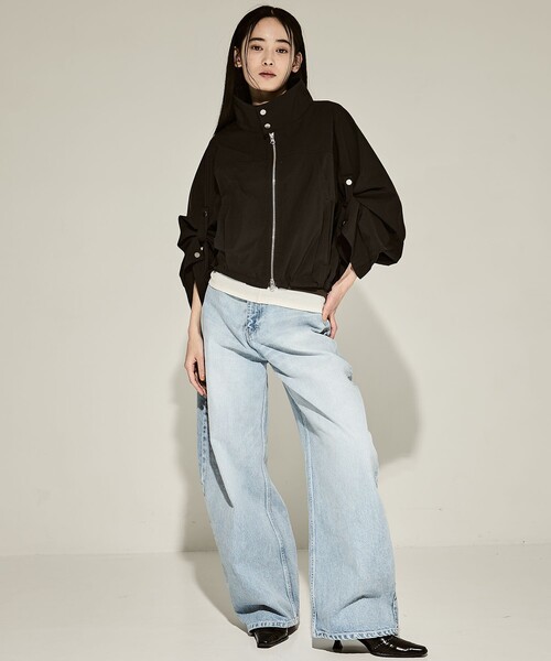 STUDIOUS(ステュディオス)の「【STUDIOUS/ステュディオス】Super Lightweight Rain Blouson/ライトウェイトレインブルゾン/撥水/超軽量(ブルゾン・レディース・ブラック/ベージュ・FREE)」の6枚目の写真