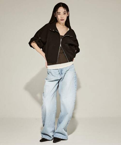 STUDIOUS(ステュディオス)の「【STUDIOUS/ステュディオス】Super Lightweight Rain Blouson/ライトウェイトレインブルゾン/撥水/超軽量(ブルゾン・レディース・ブラック/ベージュ・FREE)」の7枚目の写真