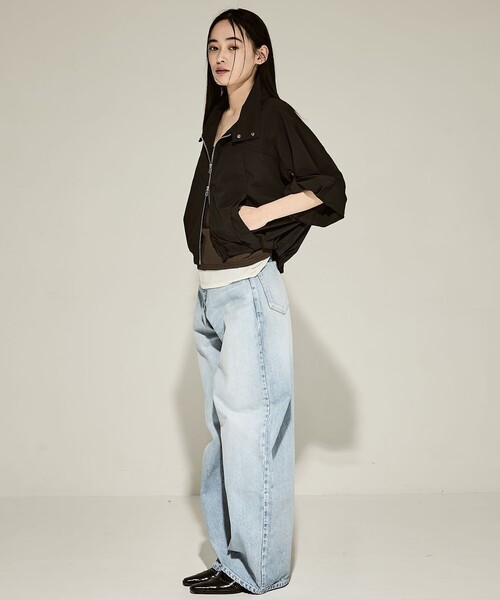 STUDIOUS(ステュディオス)の「【STUDIOUS/ステュディオス】Super Lightweight Rain Blouson/ライトウェイトレインブルゾン/撥水/超軽量(ブルゾン・レディース・ブラック/ベージュ・FREE)」の8枚目の写真