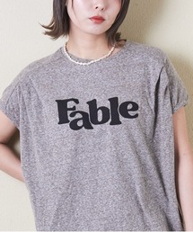 CUBE SUGAR（キューブシュガー）の「30/-天竺片染タックフレンチスリーブTシャツ（Tシャツ/カットソー）」