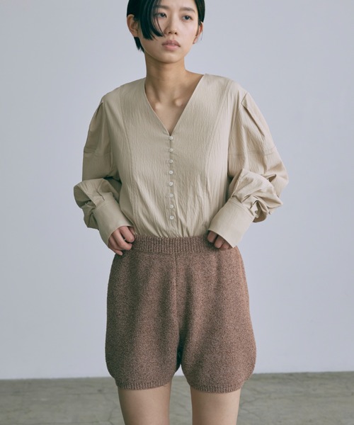 EN NEUME（エンノイム）の「【Set Up】High Waist Knit Shorts（その他パンツ・レディース・ブラウン/ピンク/ミント/イエロー・FREE）」の2枚目の写真