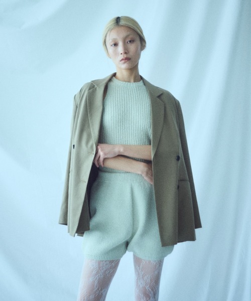 EN NEUME（エンノイム）の「【Set Up】High Waist Knit Shorts（その他パンツ・レディース・ブラウン/ピンク/ミント/イエロー・FREE）」の3枚目の写真