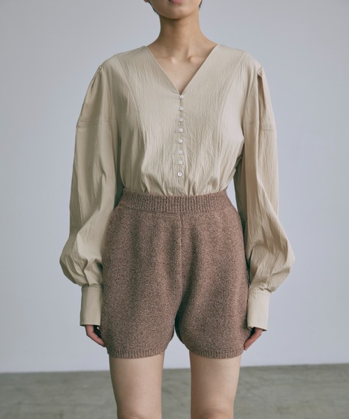 EN NEUME（エンノイム）の「【Set Up】High Waist Knit Shorts（その他パンツ・レディース・ブラウン/ピンク/ミント/イエロー・FREE）」の5枚目の写真