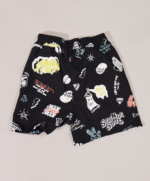 PAIRMANON STREET（ペアマノンストリート）の「【摩擦に強いミニ裏毛】【PAIRMANON STREET】総柄 ショートパンツ（その他パンツ・キッズ・パープル/ベージュ系その他/ホワイト系その他/ブラック/ベージュ/グレー・150/120/130/90/100/110/140/160）」の8枚目の写真
