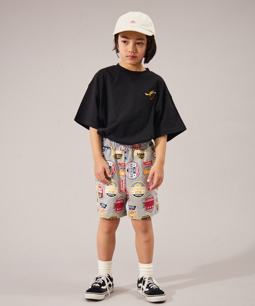 PAIRMANON STREET（ペアマノンストリート）の「【摩擦に強いミニ裏毛】【PAIRMANON STREET】総柄 ショートパンツ（その他パンツ・キッズ・パープル/ベージュ系その他/ホワイト系その他/ブラック/ベージュ/グレー・150/120/130/90/100/110/140/160）」の9枚目の写真