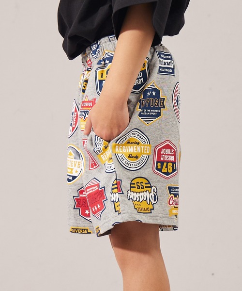 PAIRMANON STREET（ペアマノンストリート）の「【摩擦に強いミニ裏毛】【PAIRMANON STREET】総柄 ショートパンツ（その他パンツ・キッズ・パープル/ベージュ系その他/ホワイト系その他/ブラック/ベージュ/グレー・150/120/130/90/100/110/140/160）」の10枚目の写真