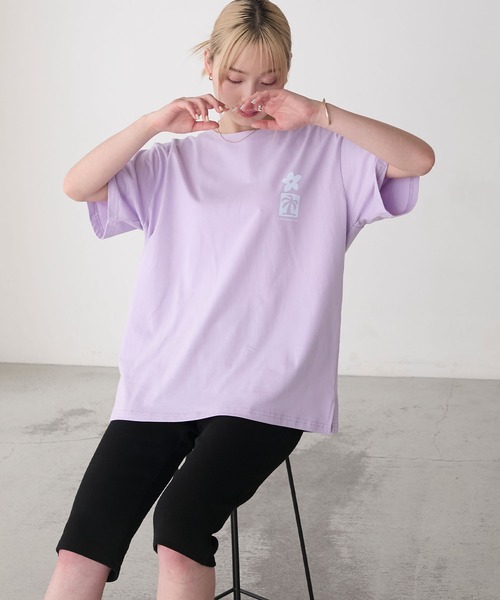 AMERI アメリ ハイネック スウェット ボンディング プリント フリーサイズ Ameri（アメリ）の「VINTAGE ILLUSTRATION PRINT KNIT TOP