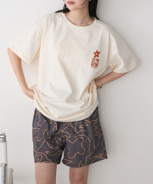 AMERIA ANDERSON】print T-shirt /グラフィックバックプリント