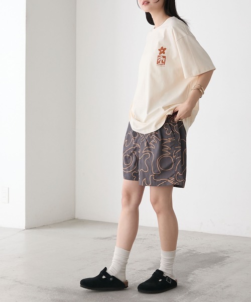 AMERIA ANDERSON(アメリアアンダーソン)の「【AMERIA ANDERSON】print T-shirt /グラフィックバックプリントビッグTシャツ(Tシャツ/カットソー・レディース・パープル/オフホワイト/ブラック・FREE)」の14枚目の写真