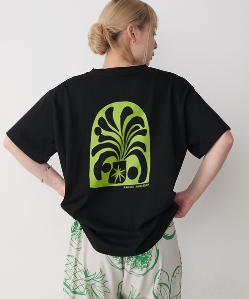 AMERIA ANDERSON】print T-shirt /グラフィックバックプリント