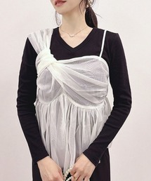 【インナーにも使いやすいスッキリVネック!】スムースVネック長袖Tシャツ